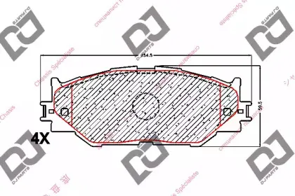 Комплект тормозных колодок, дисковый тормоз DJ PARTS купить